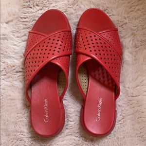 Calvin Klein Leather slides